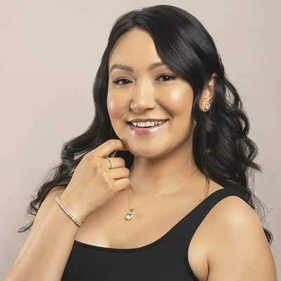 woman modeling jewelry